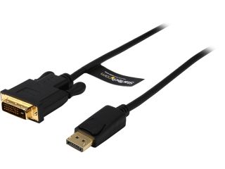 StarTech DP2DVI2MM3 3 Feet Black Connector A: 1   DisplayPort (20 pin) Male Input Connector B: 1   DVI D (25 pin) Male Output DisplayPort to DVI converter cable   1920x1200 M M