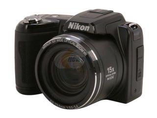 Refurbished: Nikon COOLPIX L110 Matte Black 12.1 MP 15X Optical Zoom 28mm Wide Angle Digital Camera