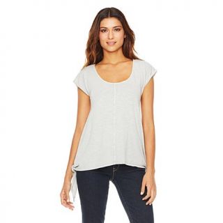 DKNY Jeans Battenburg Lace Sharkbite Hem Tee   7449142