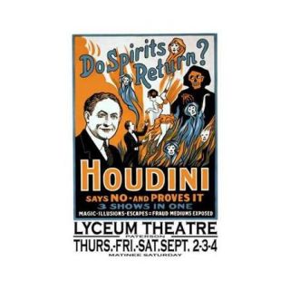 Do Spirits Return? Houdini Says No Print (Canvas 12x18)