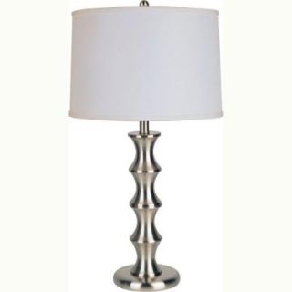 ORE International 29.5 in. Metal Satin Nickel Table Lamp 31124