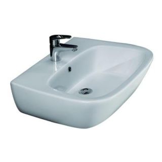 Barclay Products Elena 600 Wall Hung Bathroom Sink in White 4 931WH