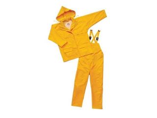 VIKING 2900Y XXXL 3 Piece Rainsuit with Hood, Yellow, 3XL