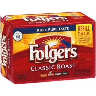 Folgers: Classic Roast Ground Medium Coffee Refill Pack, 11.3 oz