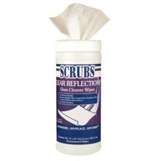 SCRUBS 6 in. x 8 in. Glass Cleaner Wipes (50 Wipes) ITW98556