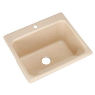 Thermocast Kensington Drop In Acrylic 25 in. 1 Hole Single Bowl Utility Sink in Peach Bisque 21107