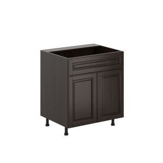 K Collection 30.25 in W x 34.5 in H x 23.625 in D Stained Kira Birch Sink Base Cabinet