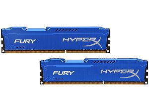 HyperX Fury Series 8GB (2 x 4GB) 240 Pin DDR3 SDRAM DDR3 1333 (PC3 10600) Desktop Memory Model HX313C9FK2/8