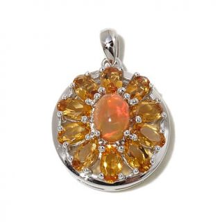 Colleen Lopez "Glow Time" Madeira Citrine and Ethiopian Honey Opal Sterling Sil   7836764