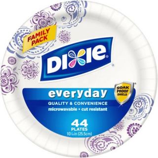 Dixie Everyday Paper Plates, 10.0625", 44 count