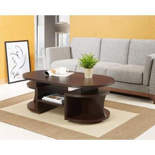 Furniture of America Leo Walnut Coffee Table   Home   Furniture