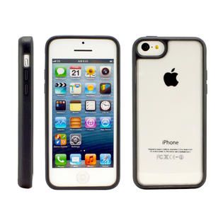 Jamboree CSD206   Soft Bumper with Clear Back Case for iPhone 5 Black