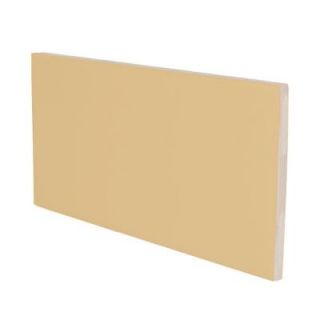 U.S. Ceramic Tile Color Collection Matte Camel 3 in. x 6 in. Ceramic Surface Bullnose Wall Tile DISCONTINUED U248 S4639