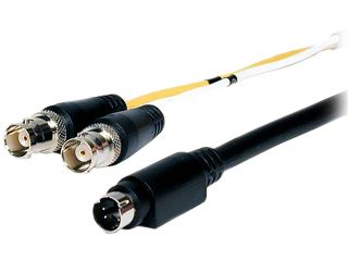 Comprehensive Model TCS 417 18" HR Pro Series S Video 4 pin Plug to 2 BNC Jacks Breakout Cable M F