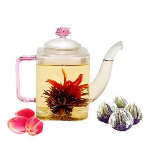 Romeo 0.53 qt. Fab Flowering Teapot