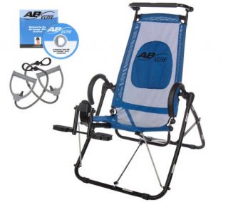 Ab Lounge Elite Fitness Machine with Resistance Bands for Arms & 2 DVDs —