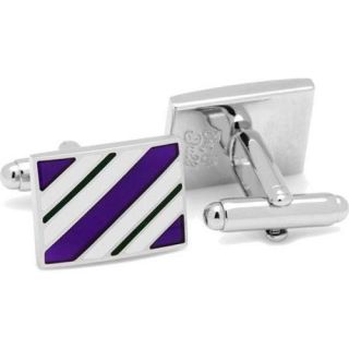 Mens Cufflinks Inc Rectangle Repp Stripe Cufflinks Purple   17286706