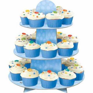Blue Polka Dot Cupcake Stand
