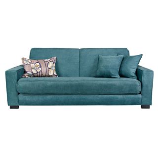 angelo:HOME Grayson Parisian Teal Blue Convert a Couch Futon Sofa