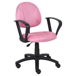Pink Microfiber Deluxe Chair with Loop Arms