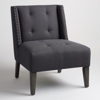 Charcoal Gray Carlin Wingback Chair