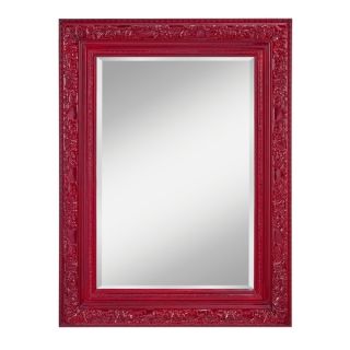 Crimson Lacquer Decorative Mirror
