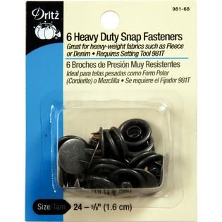 Dritz Heavy Duty Snap Fasteners 5/8 6/Pkg Antique Silver   Home