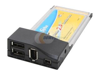 SYBA SD PCB COM USB / IEEE 1394 PCMCIA Card 2 x USB 2.0 One 6 pin 1394a port and one 4 pin mini 1394a port