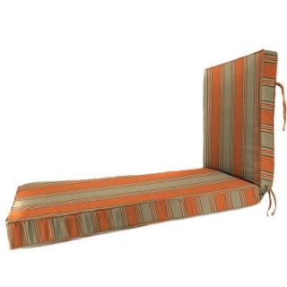 Home Decorators Collection Sunbrella Passage Poppy Outdoor Chaise Lounge Cushion 9198820530