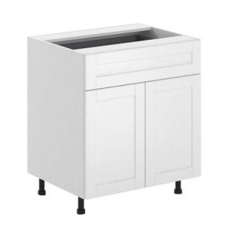 Fabritec 30x34.5x24.5 in. Amsterdam Base Cabinet in White Melamine and Door in White BD30.W.AMSTE