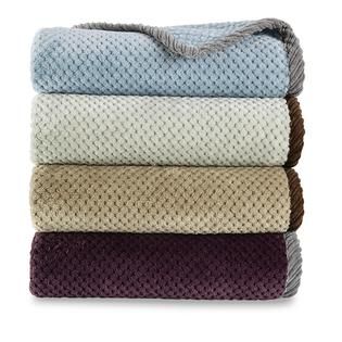 Corduroy Edge Throw Blankets with Multiple Soft Textures from 