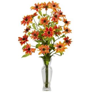27 in. H Orchid Cosmos with Vase Silk Flower Arrangement 1172 OR