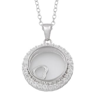 Stainless Steel Floating Always Crystal Locket Necklace  