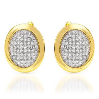 Earrings with 0.55ct TW Cubic Zirconia Crafted in 14K/925 Gold plated