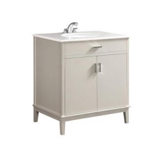 Simpli Home Urban Loft 30 in. Vanity in White with Quartz Marble Vanity Top in White and Under Mounted Oval Sink NL URBAN SW 30 2A