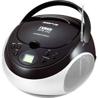 Naxa Portable MP3/CD Player with AM/FM Stereo Radio  Black   TVs