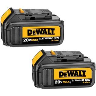 DeWalt 20 V MAX* Lithium Ion Battery Pack (3.0 Ah)   2 pack   Tools