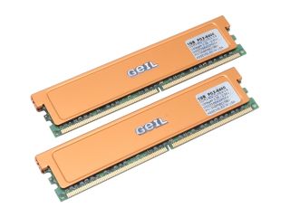 GeIL 2GB (2 x 1GB) 240 Pin DDR2 SDRAM DDR2 800 (PC2 6400) Dual Channel Kit Desktop Memory Model GX22GB6400PDC