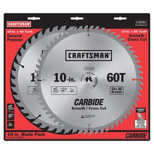 Craftsman  10 in. Blade Pack 40T and 60T Carbide Teeth