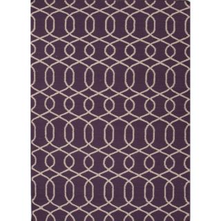 Handmade Flat weave Geometric pattern Pink/ Purple Area Rug (8 x 10)