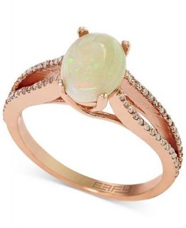 EFFY Opal (9/10 ct. t.w.) and Diamond (1/5 ct. t.w.) Ring in 14k Rose