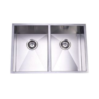 Elements of Design 29 x 20.06 Towne Square Undermount Offset Double