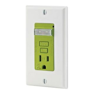 Leviton Evr Green Base Level 1 GFCI Guide Light Receptacle for Electric Vehicles C27 T7591 PEV