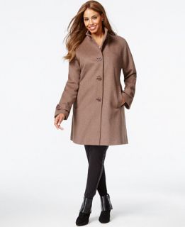 Jones New York Plus Size Heathered Walker Coat   Coats   Women   