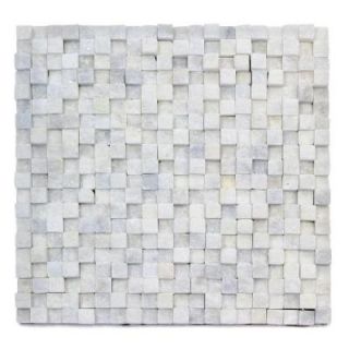Solistone Cubist Salon 12 in. x 12 in. x 22.2 mm Marble Mesh Mounted Mosaic Wall Tile (5 sq. ft. / case) 4012