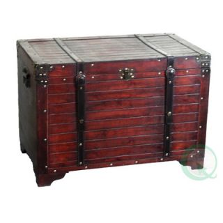 Quickway Imports Old Fashioned Wood Storage Trunk