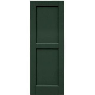 Winworks Wood Composite 15 in. x 42 in. Contemporary Flat Panel Shutters Pair #656 Rookwood Dark Green 61542656