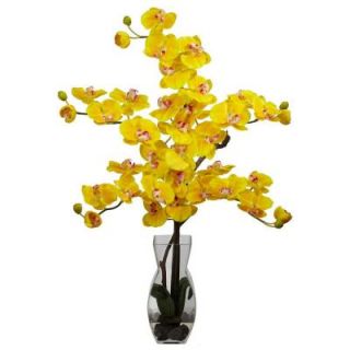 29 in. H Yellow Phalaenopsis with Vase Silk Flower Arrangement 1191 YL
