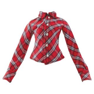 Red Plaid Button Up Top