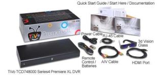 TiVo TCD748000 Series4 Premiere XL DVR   1080p HDMI, THX, USB, E SATA, Ethernet, 150 Hours HD Recording